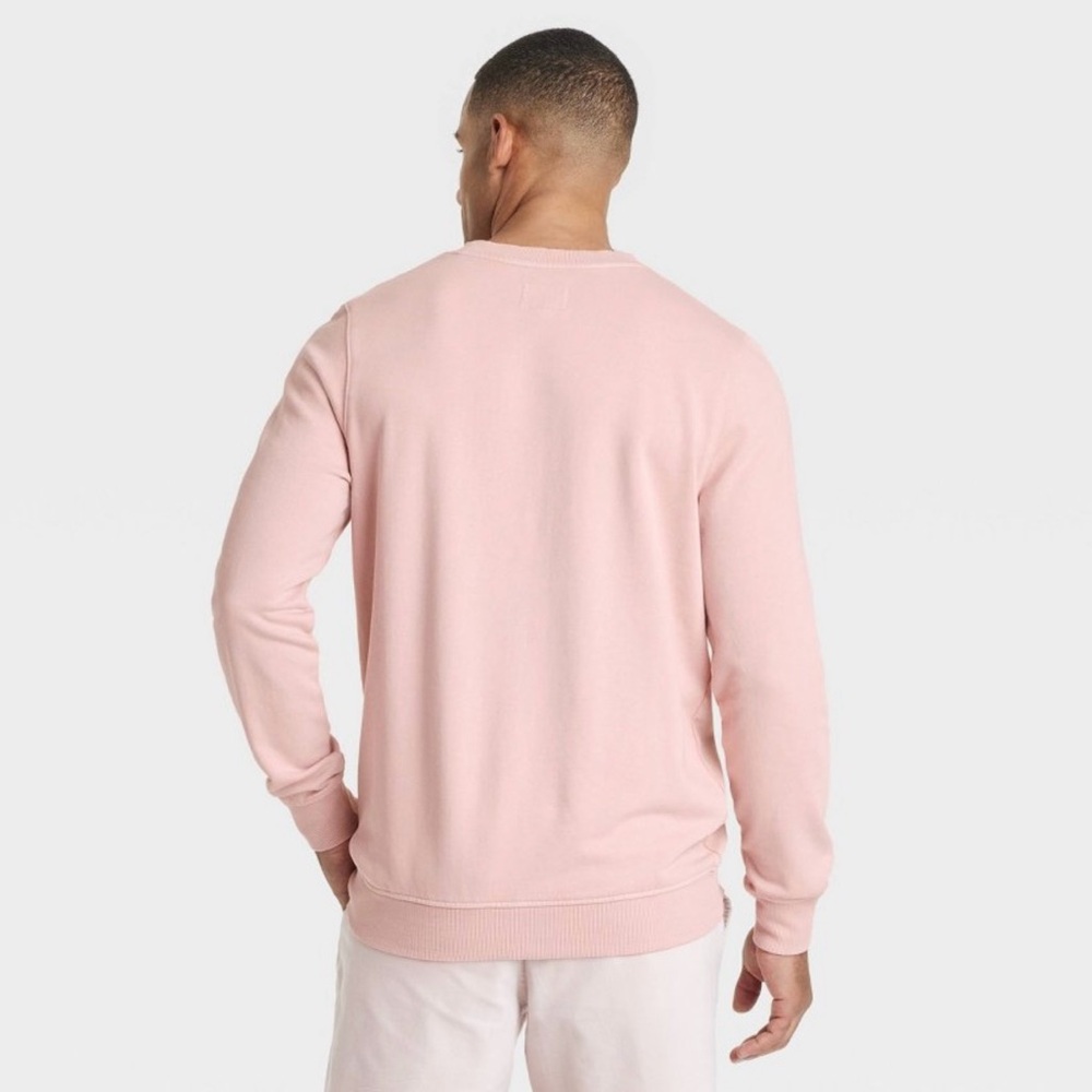 Men's Pink French Terry Goodfellow&Co Pullover Sweatshirt size small NWT - Picture 3 of 4